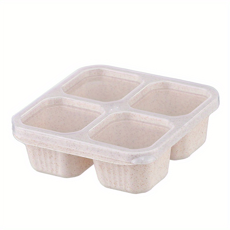 4-Compartment Lunch Containers Bento Snack Box Container With Lid