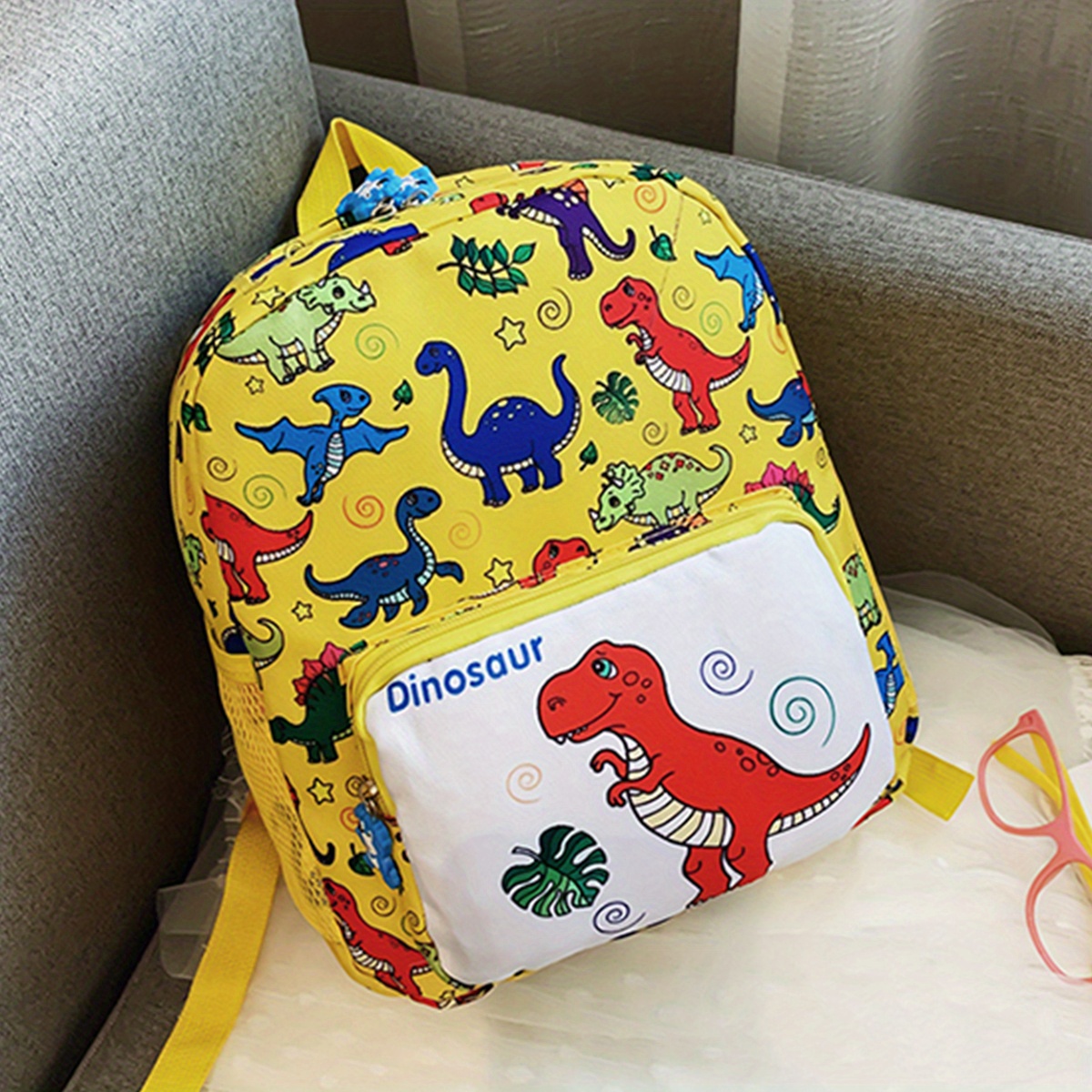 Unicorn Dinosaur Print Backpack for Kids