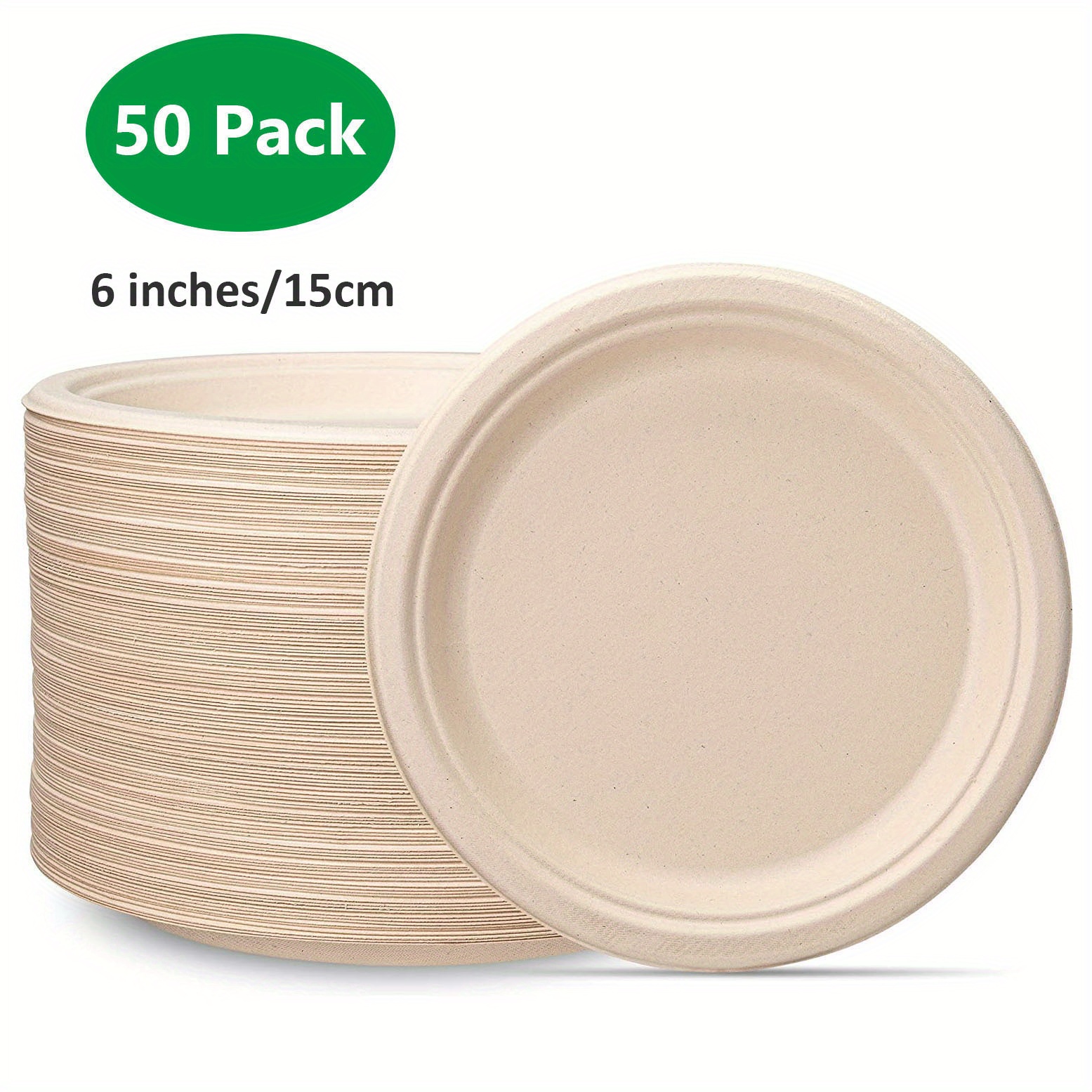 Biodegradable Paper Plates With Bamboo Forks 7 - Temu