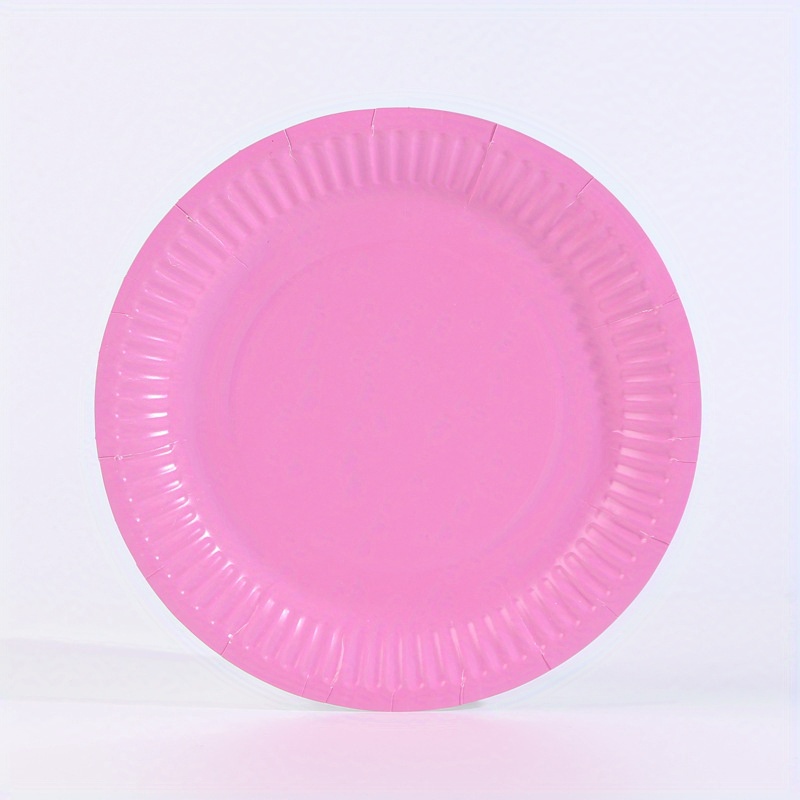 Disposable Paper Plate Plain Color Paper Plate & Round Diy