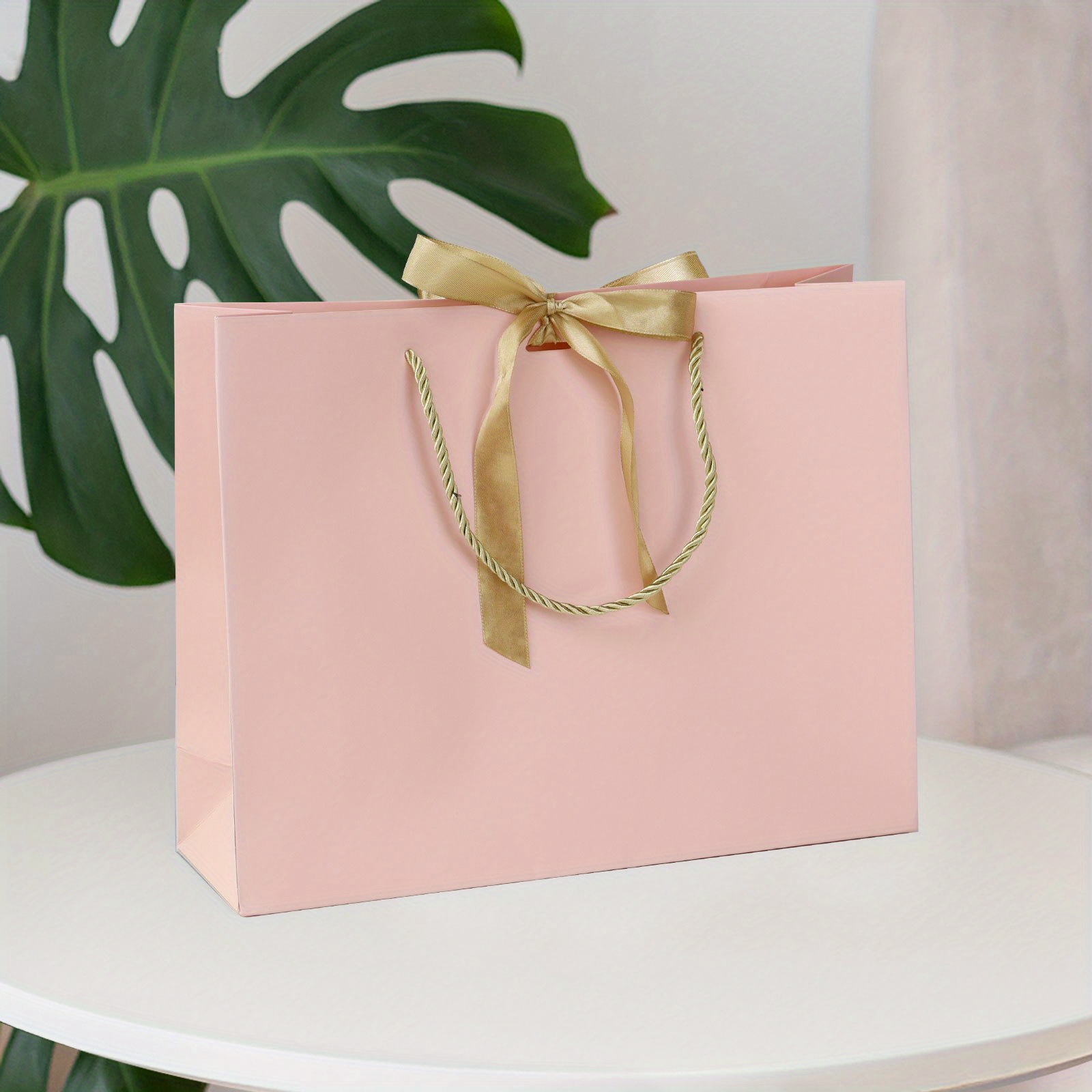 10 bolsas de regalo de papel kraft, bolsas de embalaje elegantes con asas,  bolsas de compras, bolsas de manualidades, bolsas al por menor para bodas