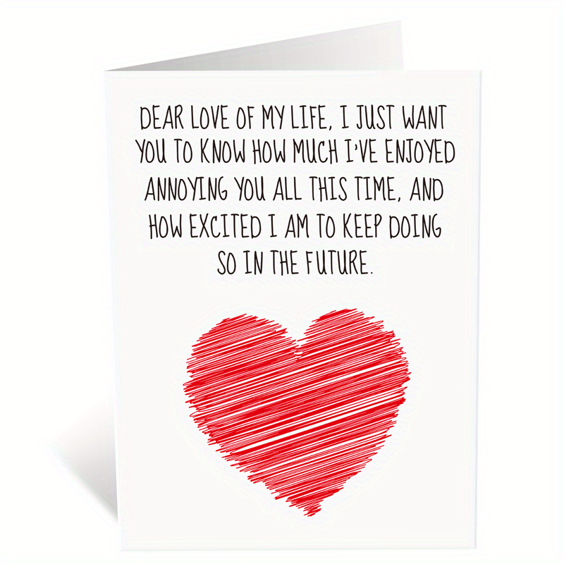 I Love You Anniversary Card, Valentines Day Card for Him, 1st