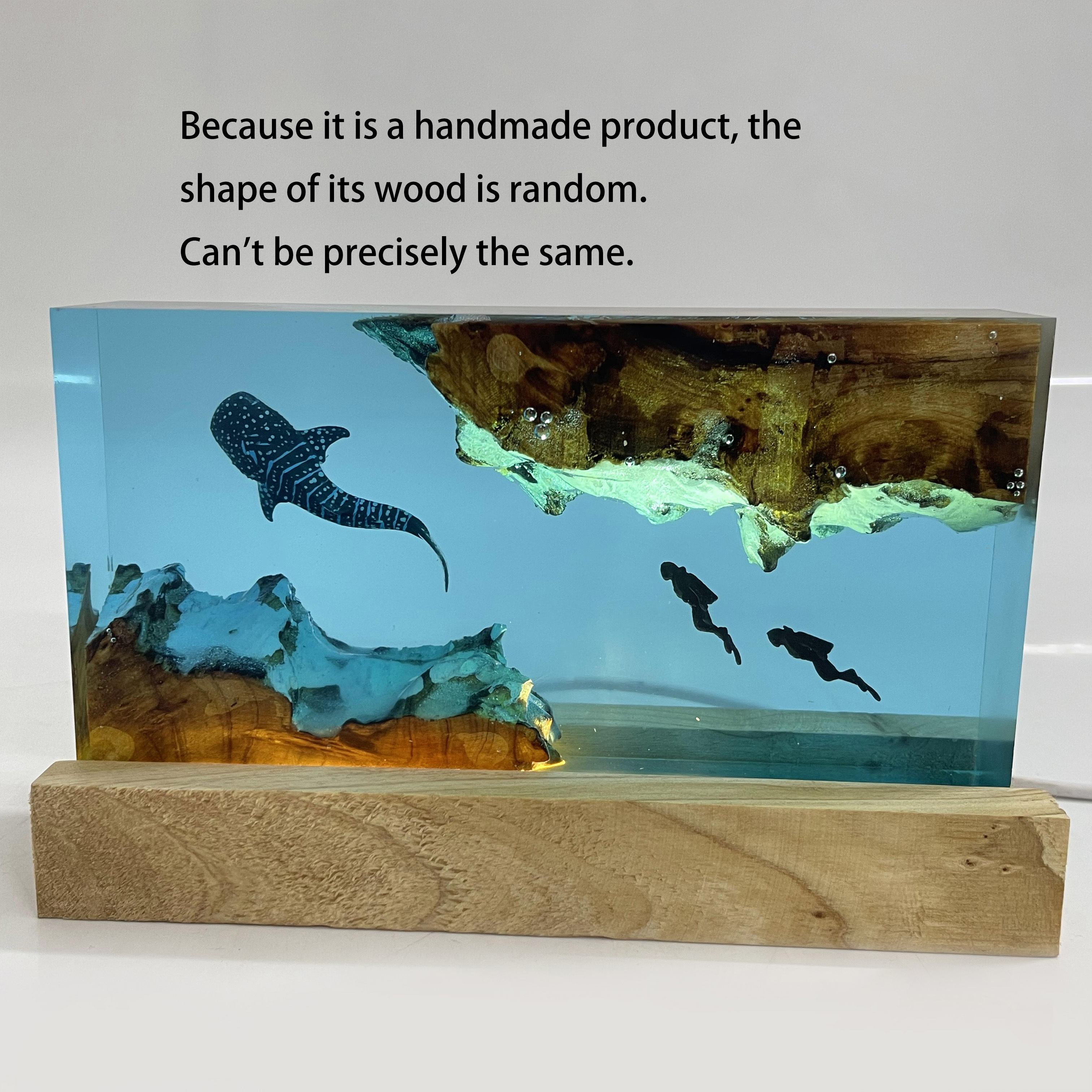 Whale Diver Wooden Night Light For Epoxy Resin Handmade - Temu