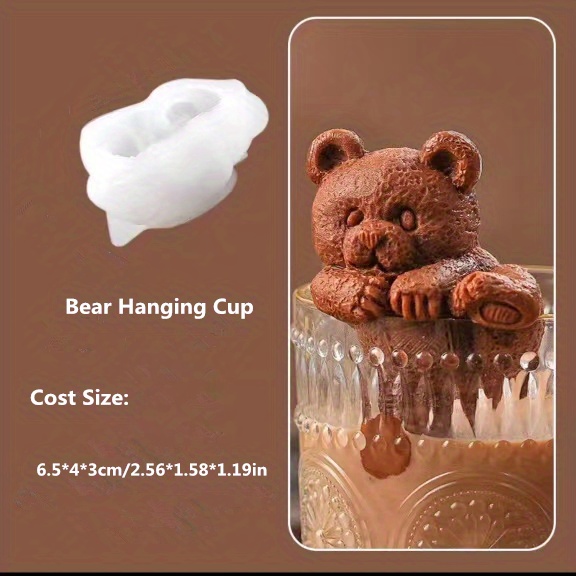 Ice Bear Coffee Silicone Mold Three dimensional Silicone - Temu