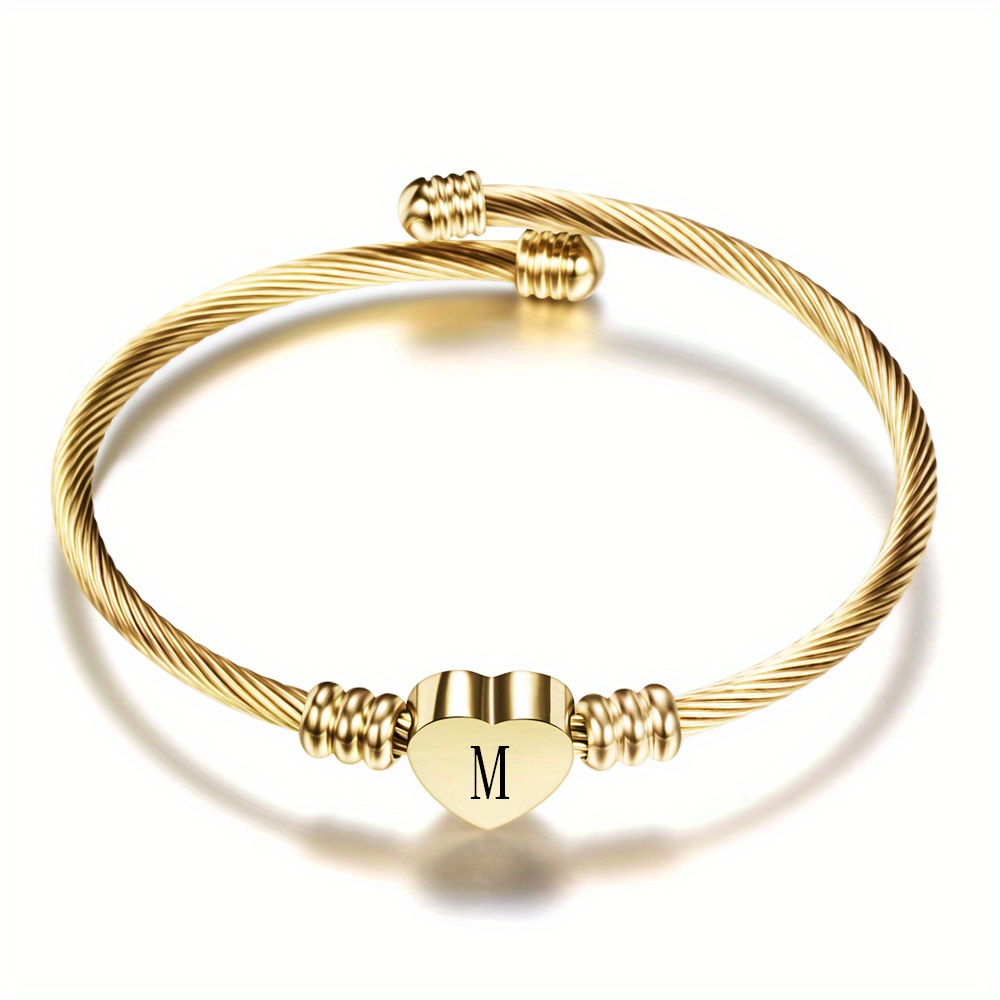 beautiful m letter bracelet