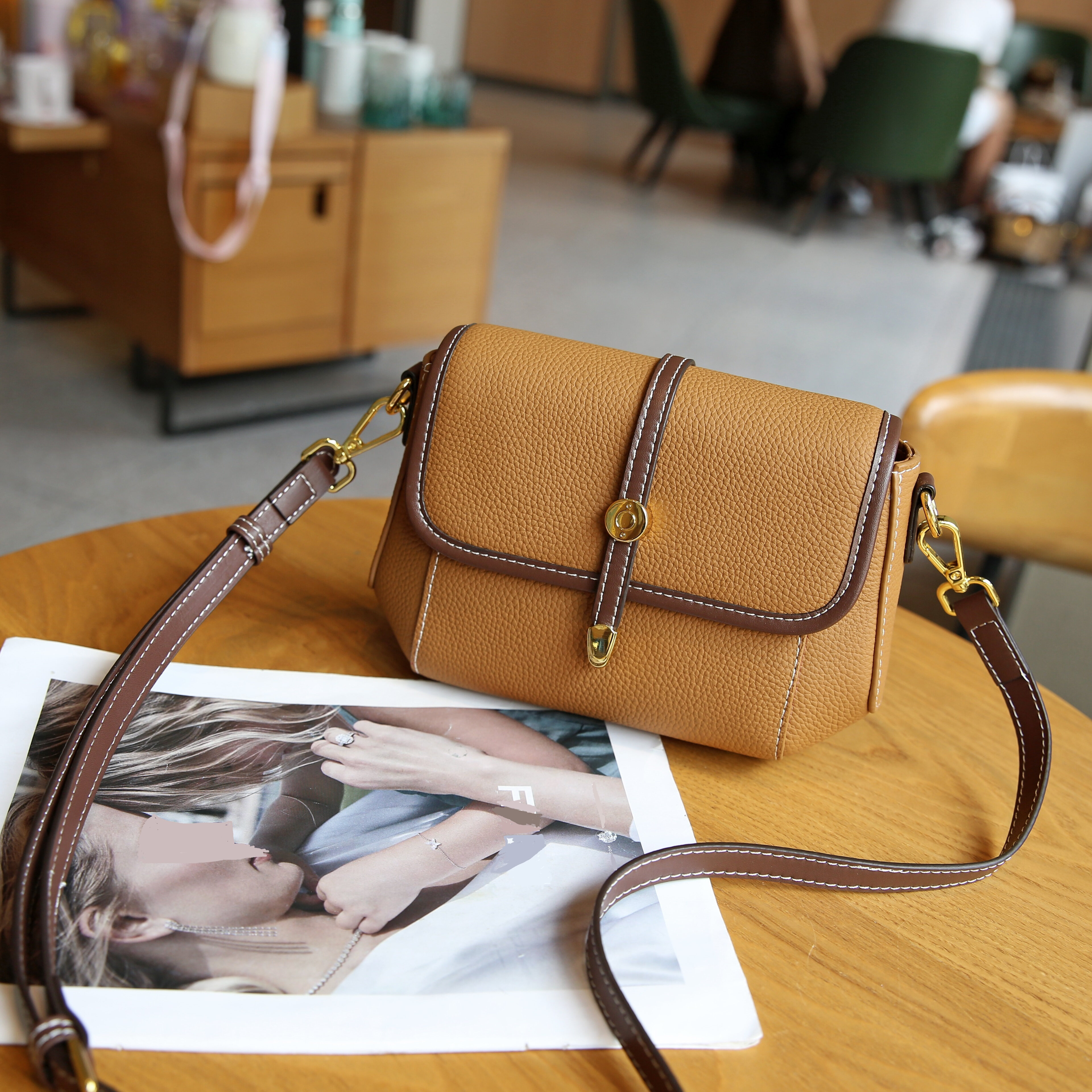 Chic Womens Genuine Leather Shoulder Strap Purse Side Bags For Women