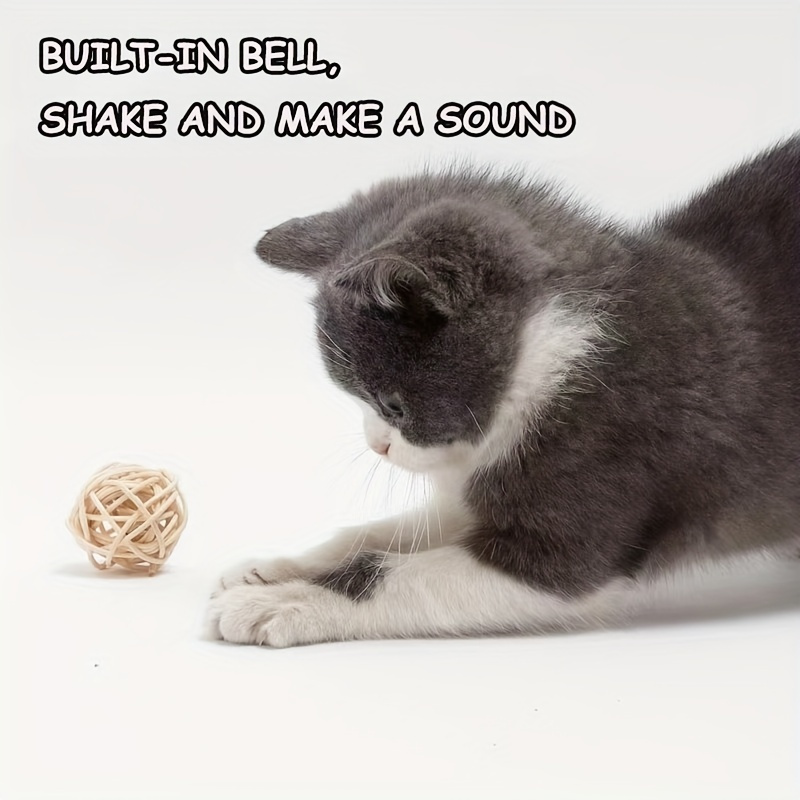 2 cat toy balls made of synthetic feathers to   and chew sisal balls for dental health bite resistant scratch resistant   large bite feather pet cat toy without battery Product details 1