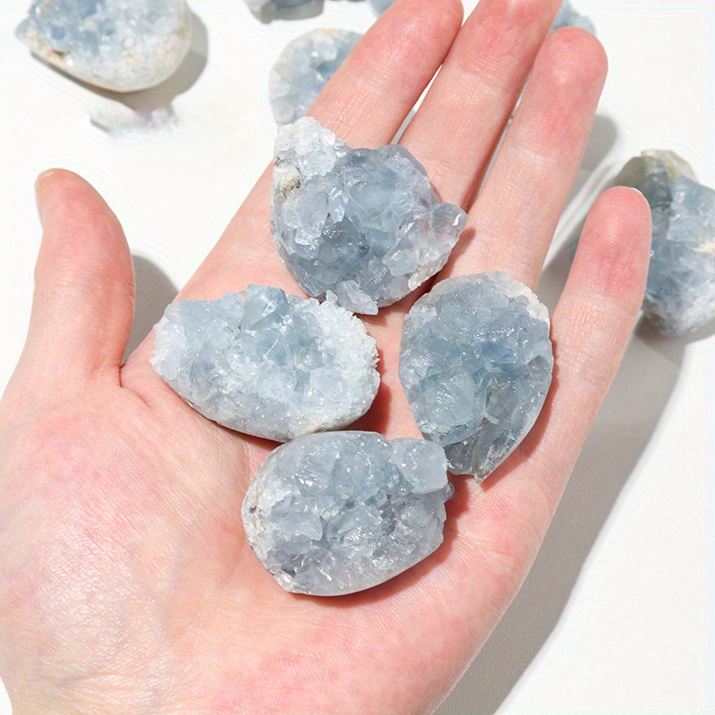 Blue Cluster Crystal Gem Natural Stone Healing Mineral Specimen