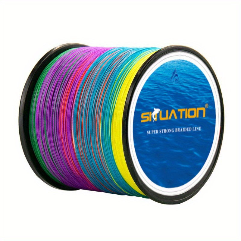 4-Strand PE Multicolored Braided Fishing Line - 109-546 Yards - Abrasion  Resistant & Anti-Bite Sensitive - Perfect for Freshwater & Saltwater  Fishing!