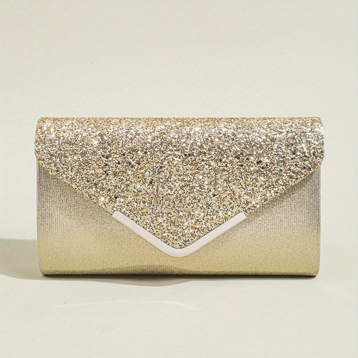 Image of Women Evening Envelope Handbag Prom Sequin Clutch Purse Chain Shoulder Cross Body Bag Glitter Square Bag For Parties