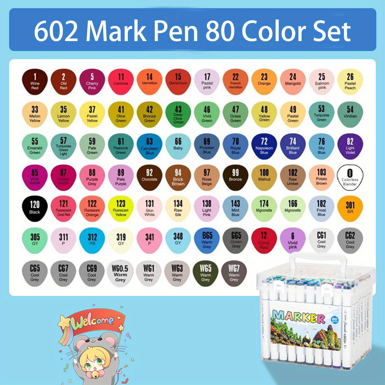  Alcohol Markers Set 80 Colors Pens,Dual Tip which Design with  Wide Chisel and Thin Head Art Markers Brush Tip,Drawing Art Supplies for  kids 9-12,Sketch Color Markers for Artist Adult Painting