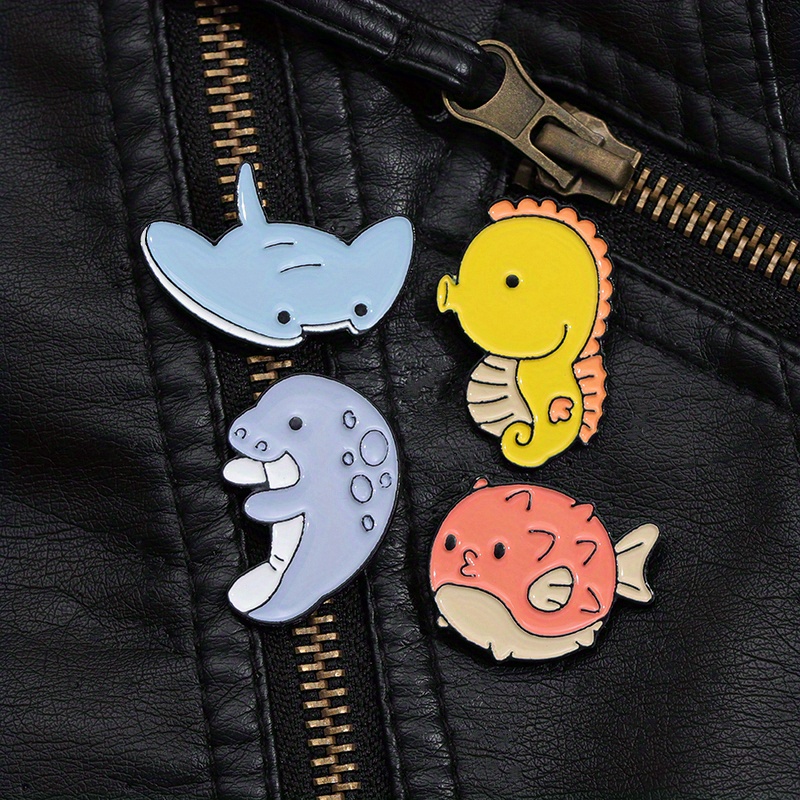 Ocean Animals Enamel Pins Custom Whale Shark Otter - Temu Australia