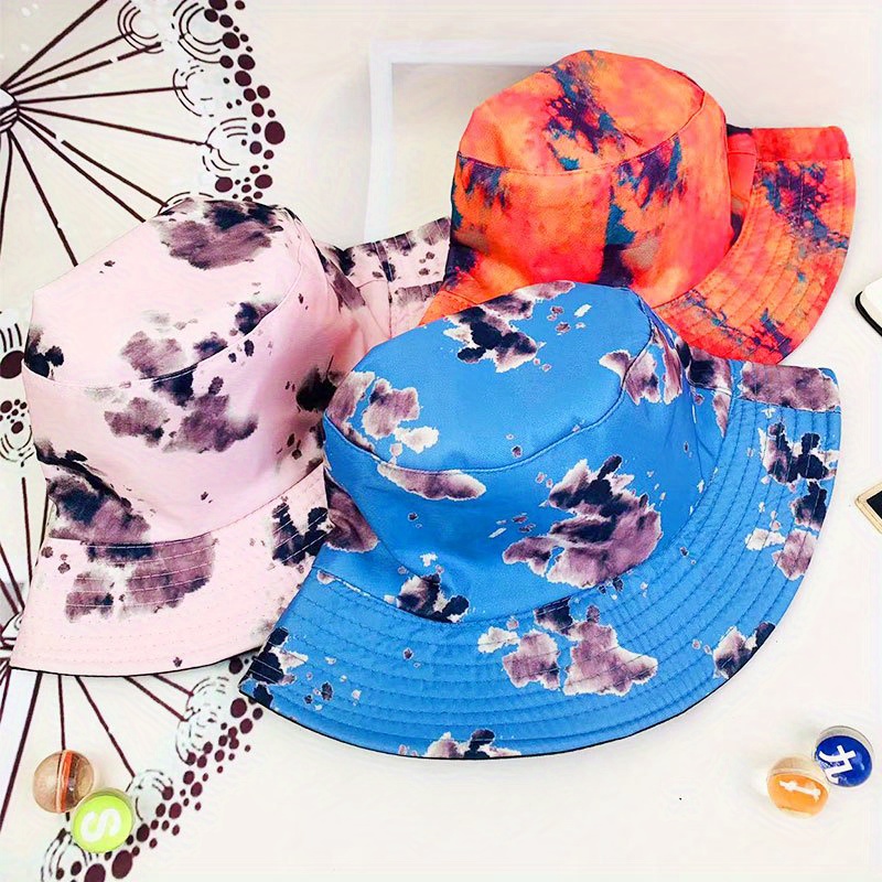 New Fashion Unisex Graffiti Print Bucket Hat Summer Men Women