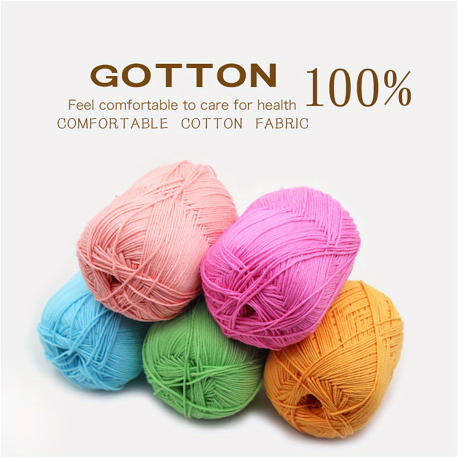 100% Cotton Yarn With Purple Markers Crochet Yarn For - Temu