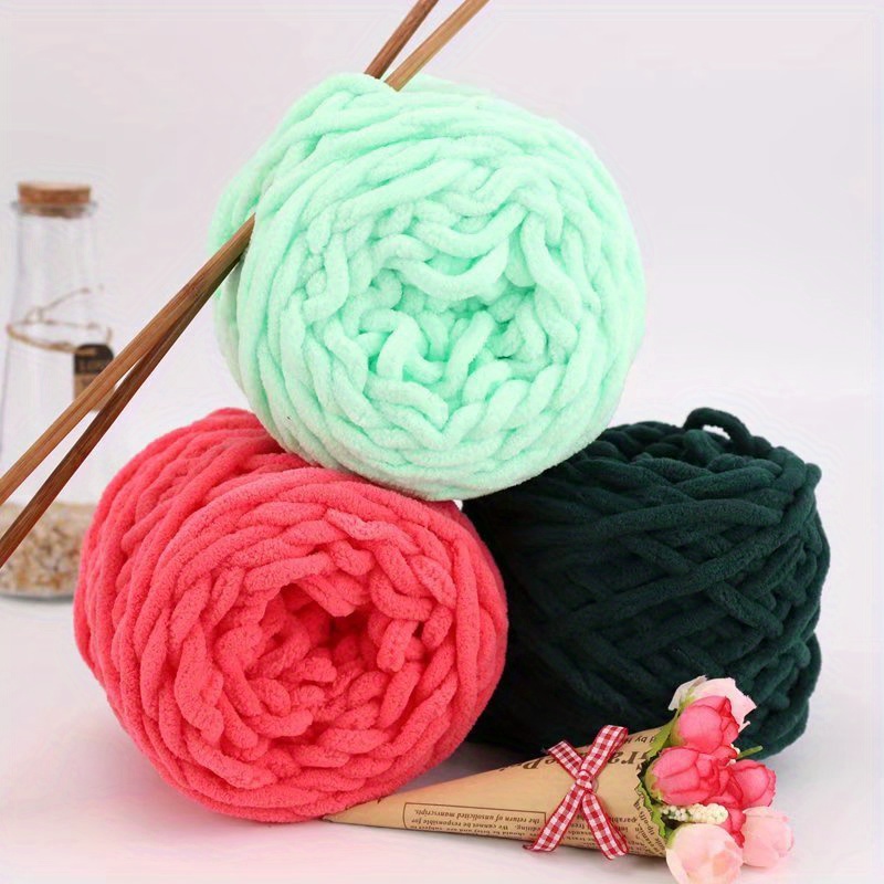 Ice Yarn Single Diy Bear Doll Chunky Yarn Hook Shoes Wool - Temu