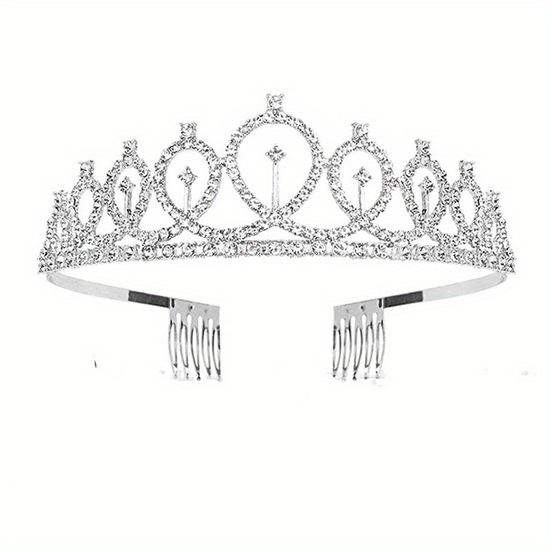Rhinestone Headband Crown Tiara Hair Accessories for Women