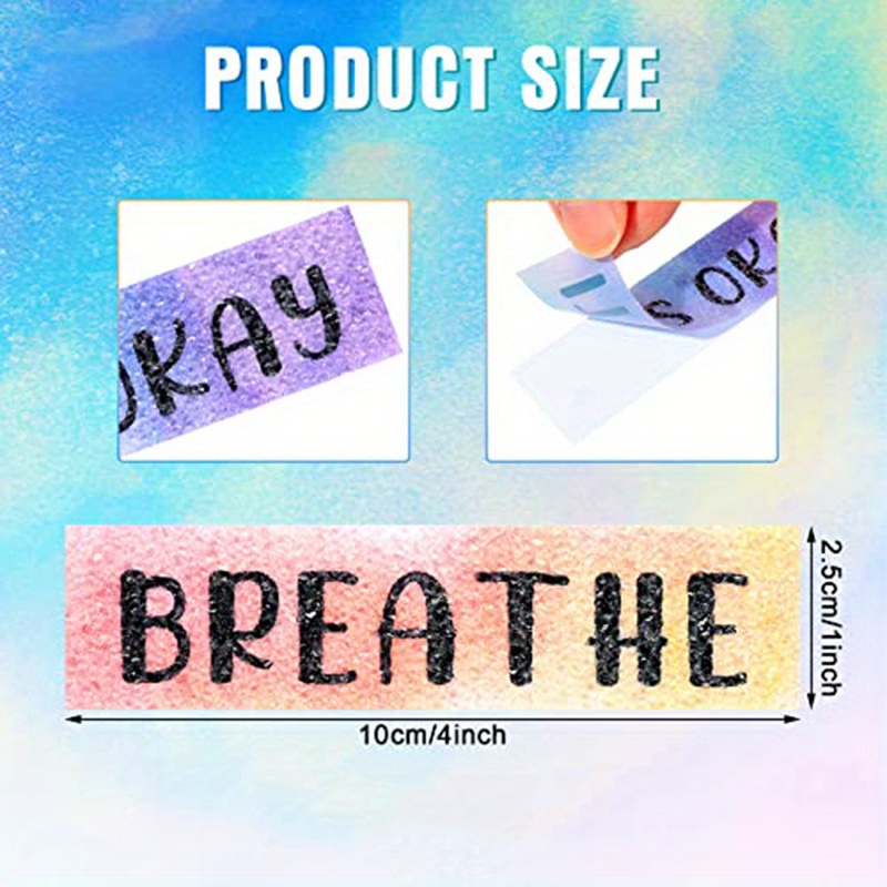 Calm Sticker Für Angst & Stress – 60 Stück, Strukturiert, Wiederverwendbar, Boho-Regenbogen-Design