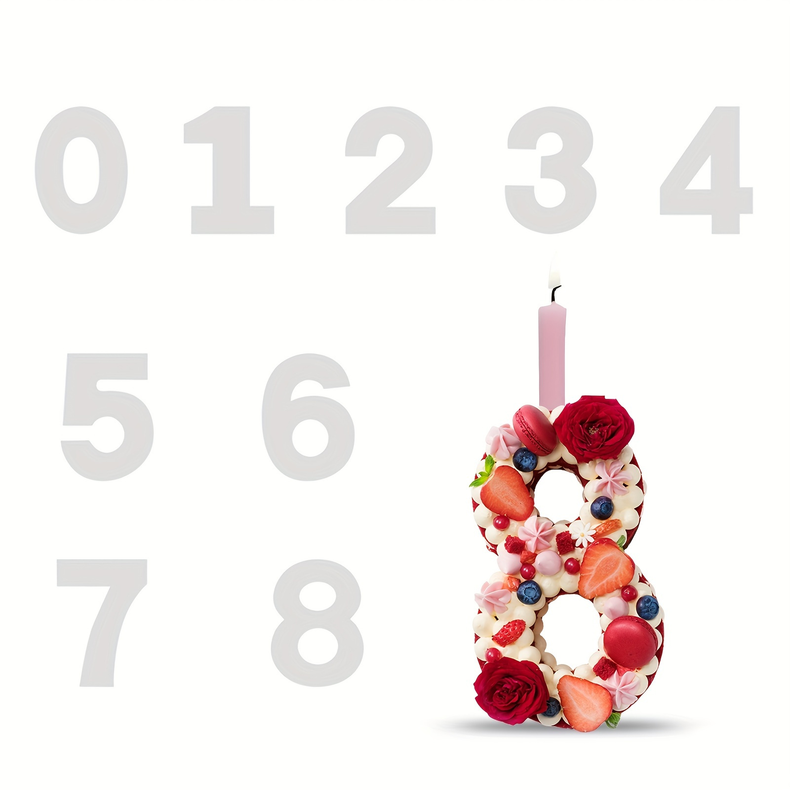 Pink Number Templates - GET STARTED from Cake Craft Company UK