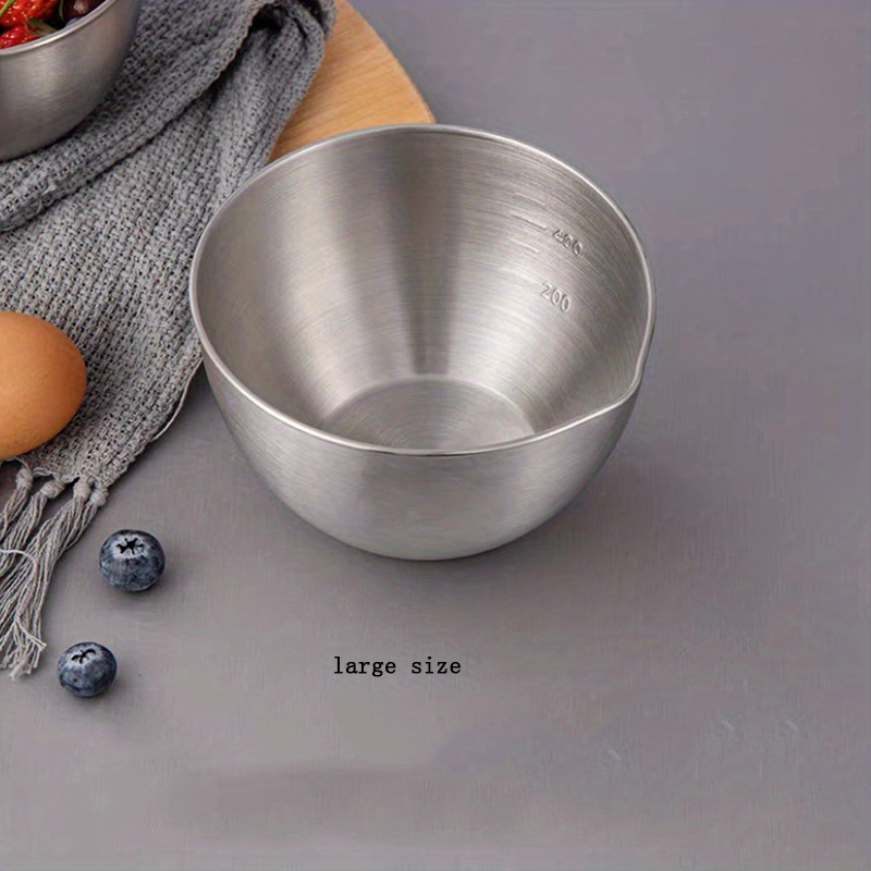 1pc Home Use 304 Stainless Steel Salad & Egg Beating Bowl, Kitchen