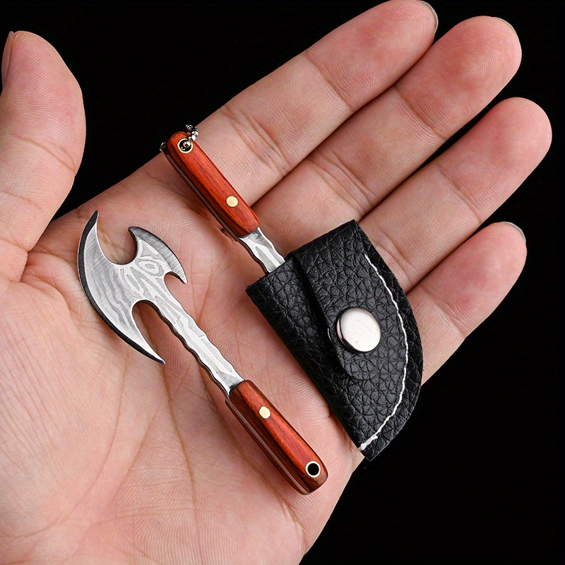 Men's Outdoor Keychain Disassembly Express Knife Non-folding EDC Small Knife Mini Open Embroidery Knife Small Kitchen Knife Portable Opening Axe Knife Accessories Keychain details 9