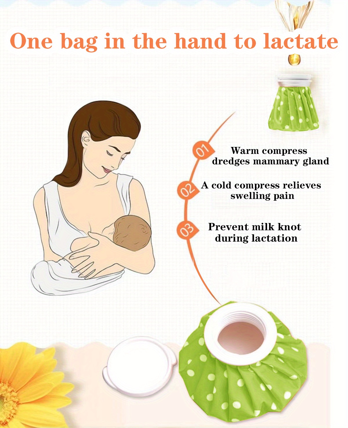 Hot Cold Breast Compress Pad Relieve Pain Swelling Lactation Temu