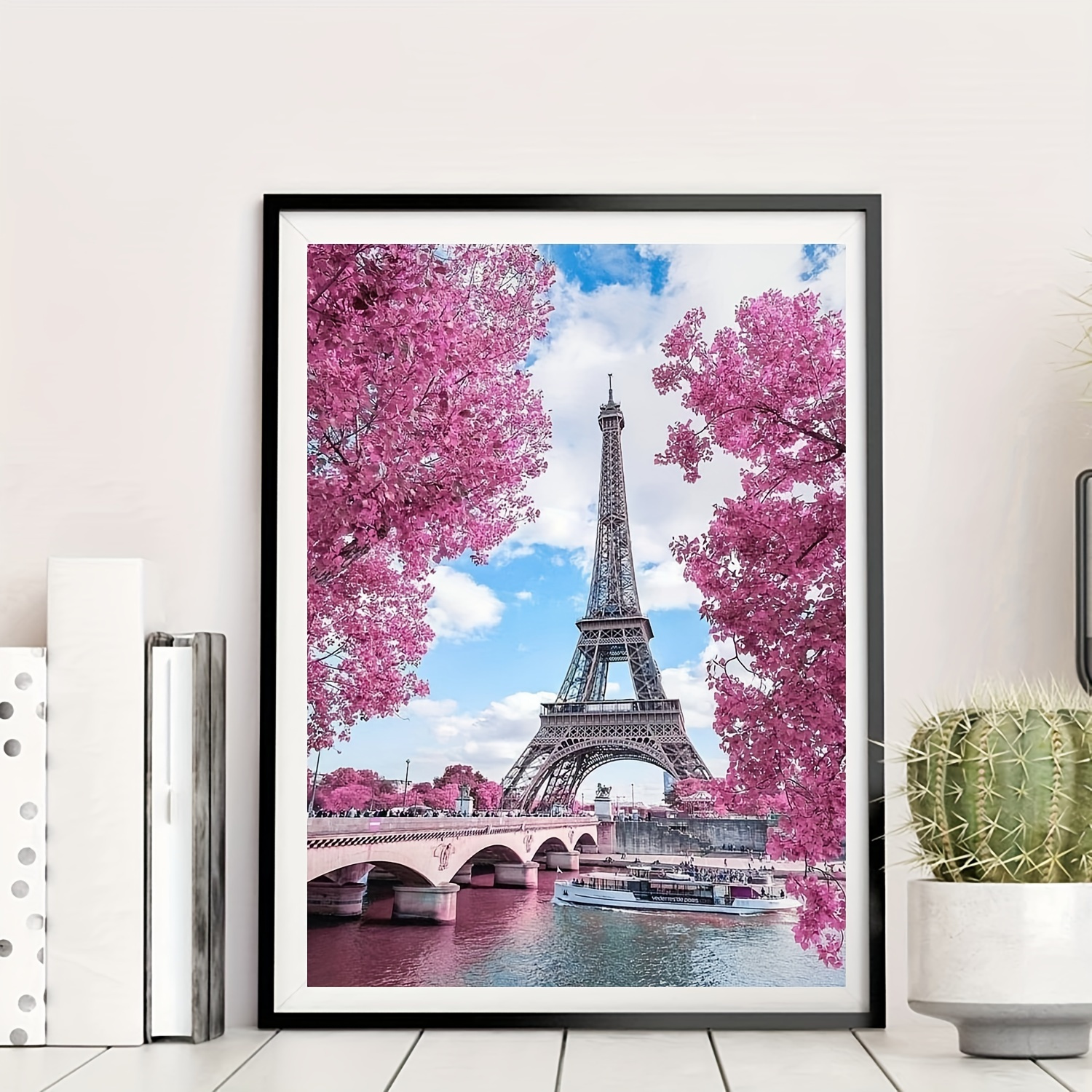 

1pc 5d Diy Artificial Diamonds Painting Set For Adults Beginners, Paris Eiffel Tower Pattern Diamonds Art For Home Wall Decoration And Gift 20*30cm/7.87*11.8inch Eid Al-adha Mubarak