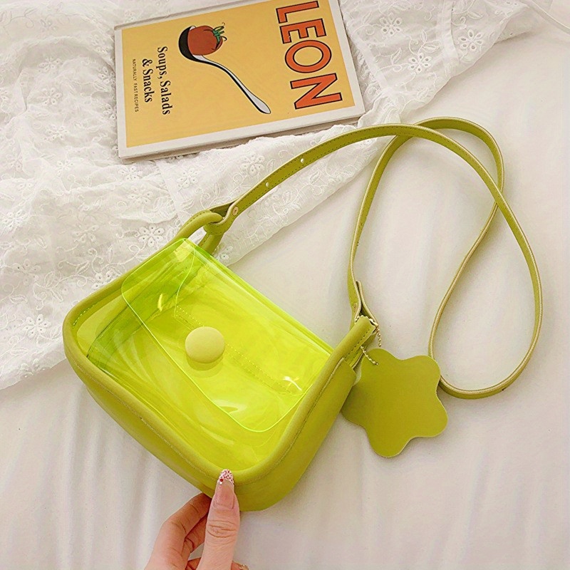 Mini Cute Top Handle Dome Bag, Kawaii Pvc Crossbody Bag, Women's