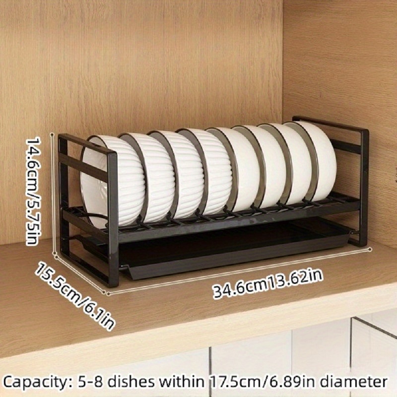 Stainless Steel Wall Mounted Dish Drainer Drying Rack Bowl Plate Storage  with Tray Kitchen Organizer Chopstick