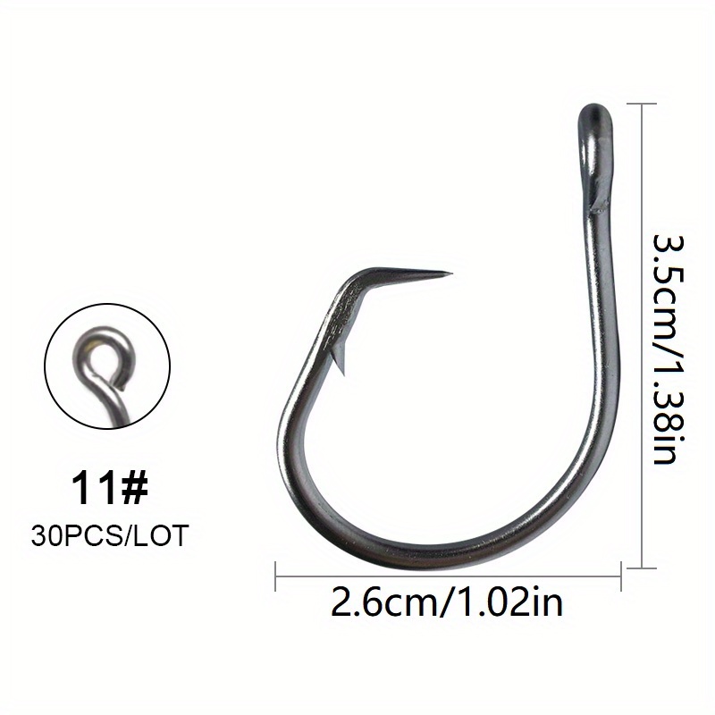 Max-Catch 12/0 Stainless Steel Circle Hooks, Stainless Steel Hook