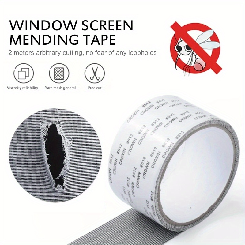 1 Roll White Window Screen Repair Tape, Waterproof Anti-Mosquito Door  Screen Patch, Self-Adhesive Fixing Insect-Proof Netting, Window Screen  Mending Tool