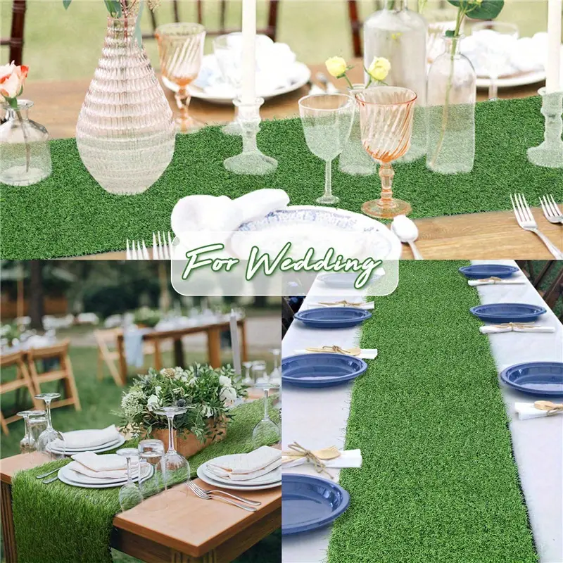 Juvale 14 X 108-inches Artificial Grass Table Runner For Table, Sports,  Birthday Party Decorations, Wedding Banquet : Target