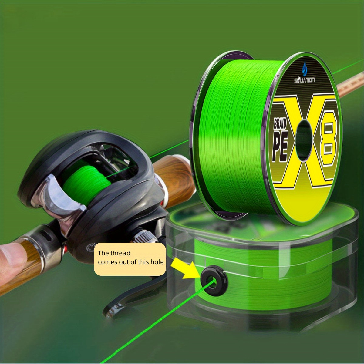 Strong Durable Green Braided Pe Fishing Line Ideal Saltwater - Temu United  Arab Emirates