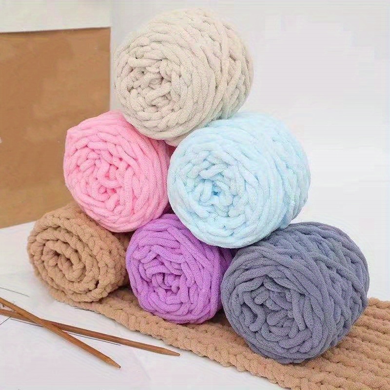 Ice Yarn Single Diy Bear Doll Chunky Yarn Hook Shoes Wool - Temu