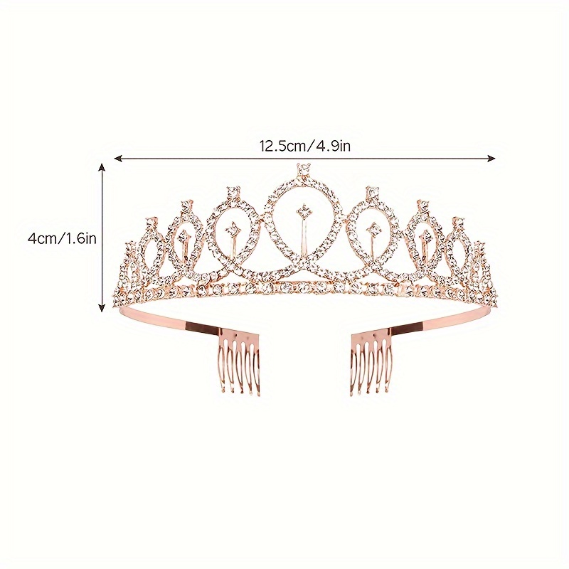 Rhinestone Headband Crown Tiara Hair Accessories for Women