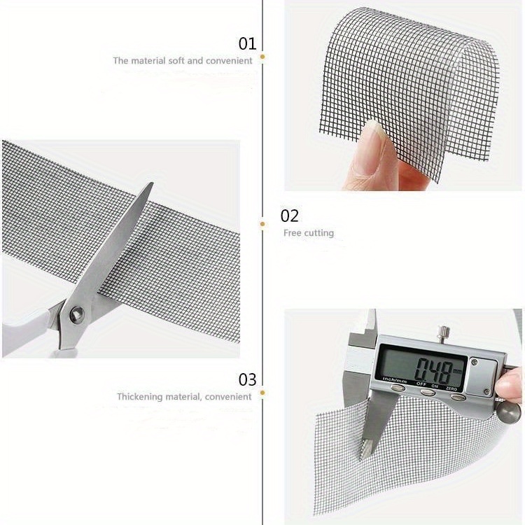 Strong Self Adhesive Window Screen Repair Tape Window Net Screen Repair  Patch Anti-Insect Mosquito Mesh Covering Up Holes - AliExpress
