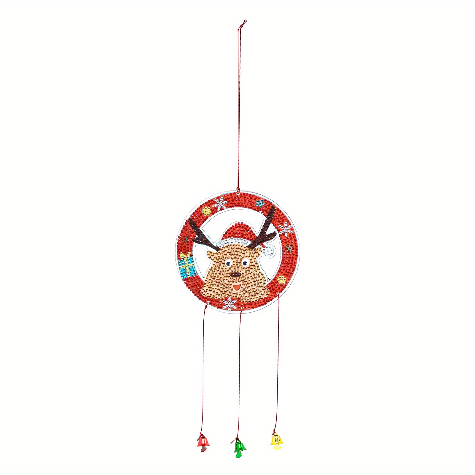 Diy Wind Chime Diamond Painting Christmas Deer Pendant Size - Temu