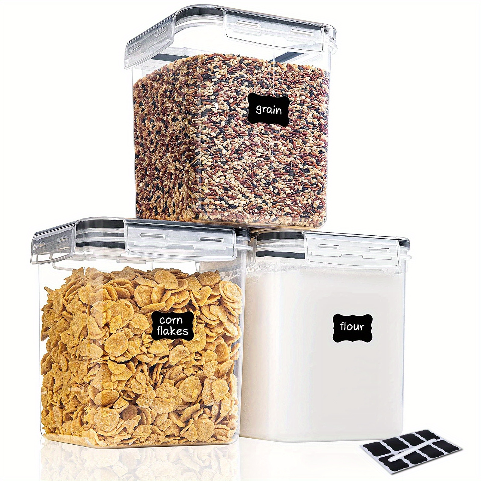 Airtight Food Storage Container Set Food Canisters for Kitchen Pantry  Organization and Storage Ideal for Grains, Flour & Sugar