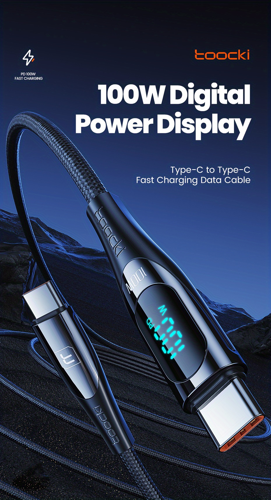 Toocki 100W Display USB C Cables – Toocki Display Charge