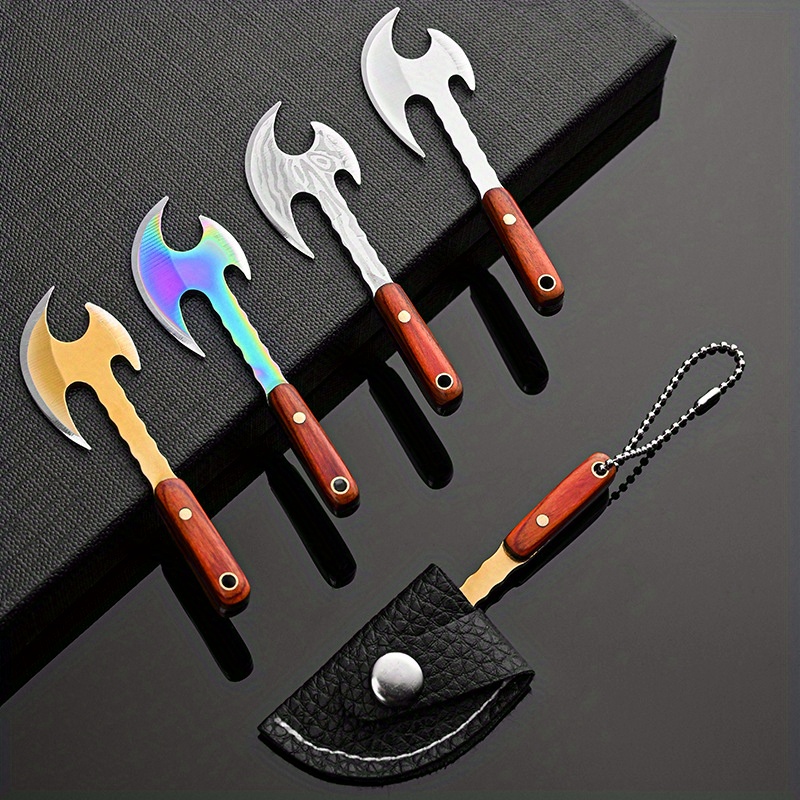 Men's Outdoor Keychain Disassembly Express Knife Non-folding EDC Small Knife Mini Open Embroidery Knife Small Kitchen Knife Portable Opening Axe Knife Accessories Keychain details 5