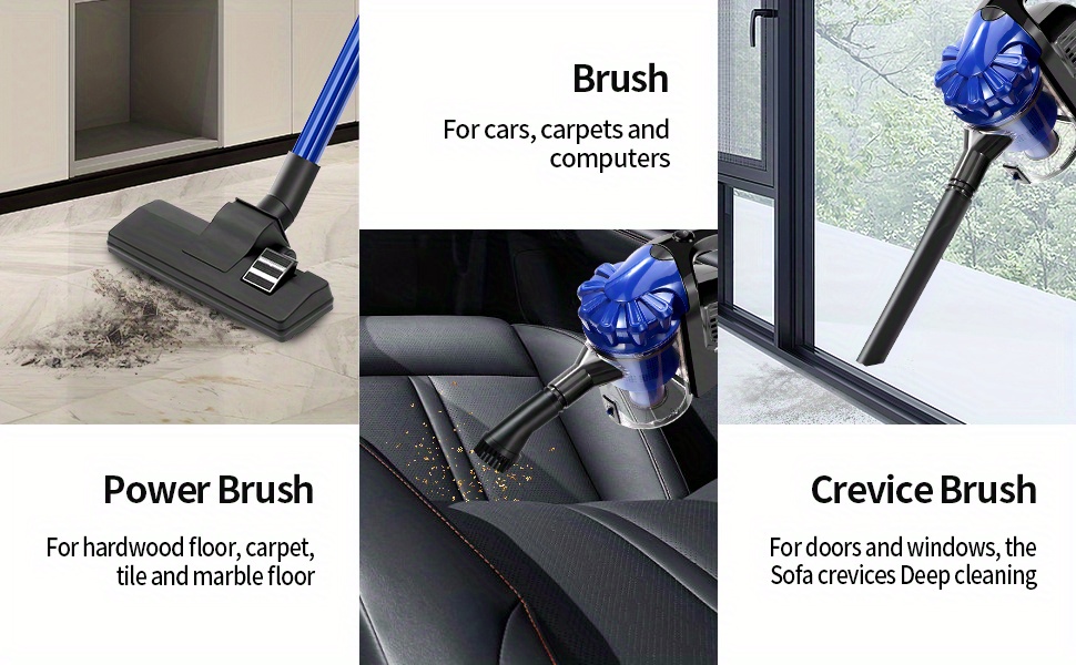 1pc corded vacuum cleaner 17kpa powerful suction with 600w motor 4 in 1 lightweight handheld stick vacuum for pet hair hard floor and carpet details 4