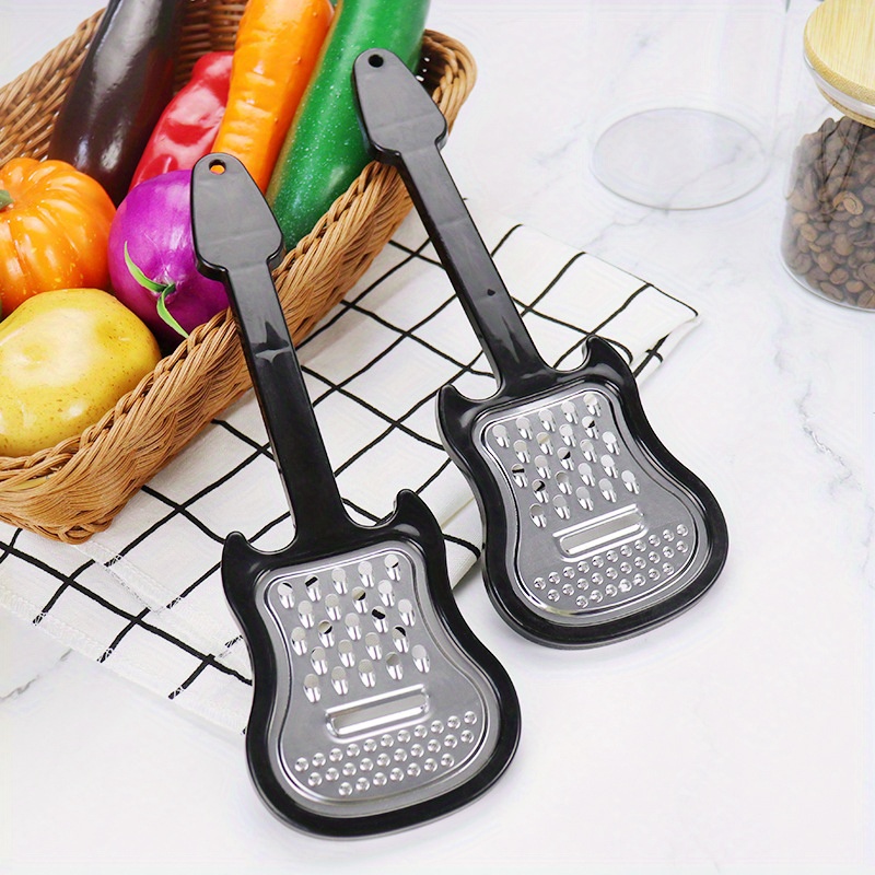1pc, 3in1 Cheese Grater, Stainless Steel Multifunctional Guitar Cheese  Grater With Plastic Handle, Perfect For Hard Parmesan Or Soft Cheddar  Cheeses
