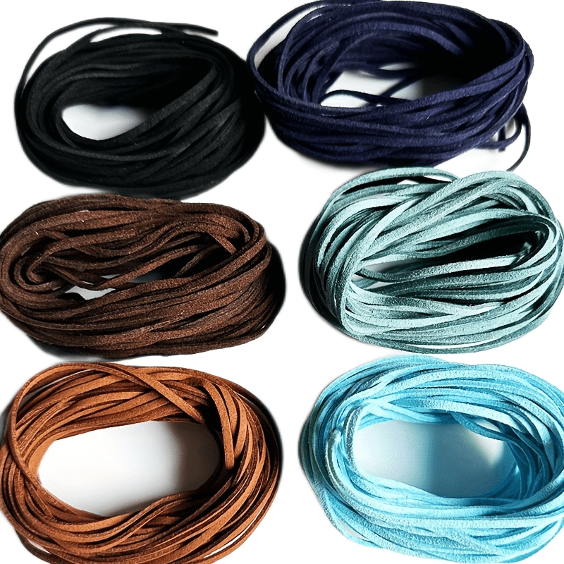 10.9 yards Each, 3mm Faux Suede Leather Cord String Braided Rope Thread for  Jewelry Making Lacing Bracelet Necklace Beading DIY Crafts, 10 Colors