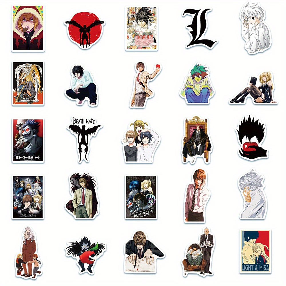 Anime Death Note Doodle Sticker Set - Perfect For Laptops, Skateboards ...