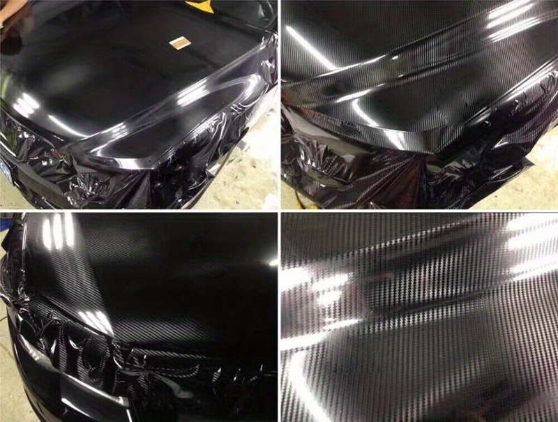 Nother USSDE Black Matte Carbon Fiber Car Vinyl Wrap Roll Bubble Free Air Release DIY Wrap Film for Motor Interior (1FT*10FT)