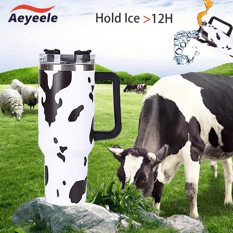 Cow Print Double Layer Tumbler Vacuum Insulated Stainless - Temu