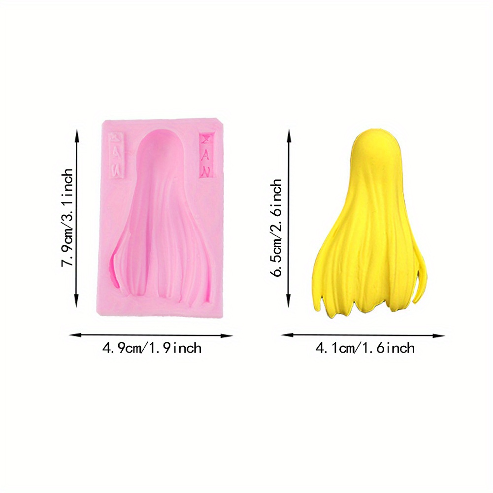 DIY Barbie Doll Hair Curl Fondant Cake Silicone Molds Cupcake Mould Tools  Pastry Kitchen Baking Chocolate Confeitaria Stencil