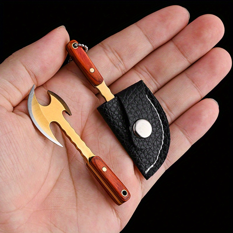 Men's Outdoor Keychain Disassembly Express Knife Non-folding EDC Small Knife Mini Open Embroidery Knife Small Kitchen Knife Portable Opening Axe Knife Accessories Keychain details 8