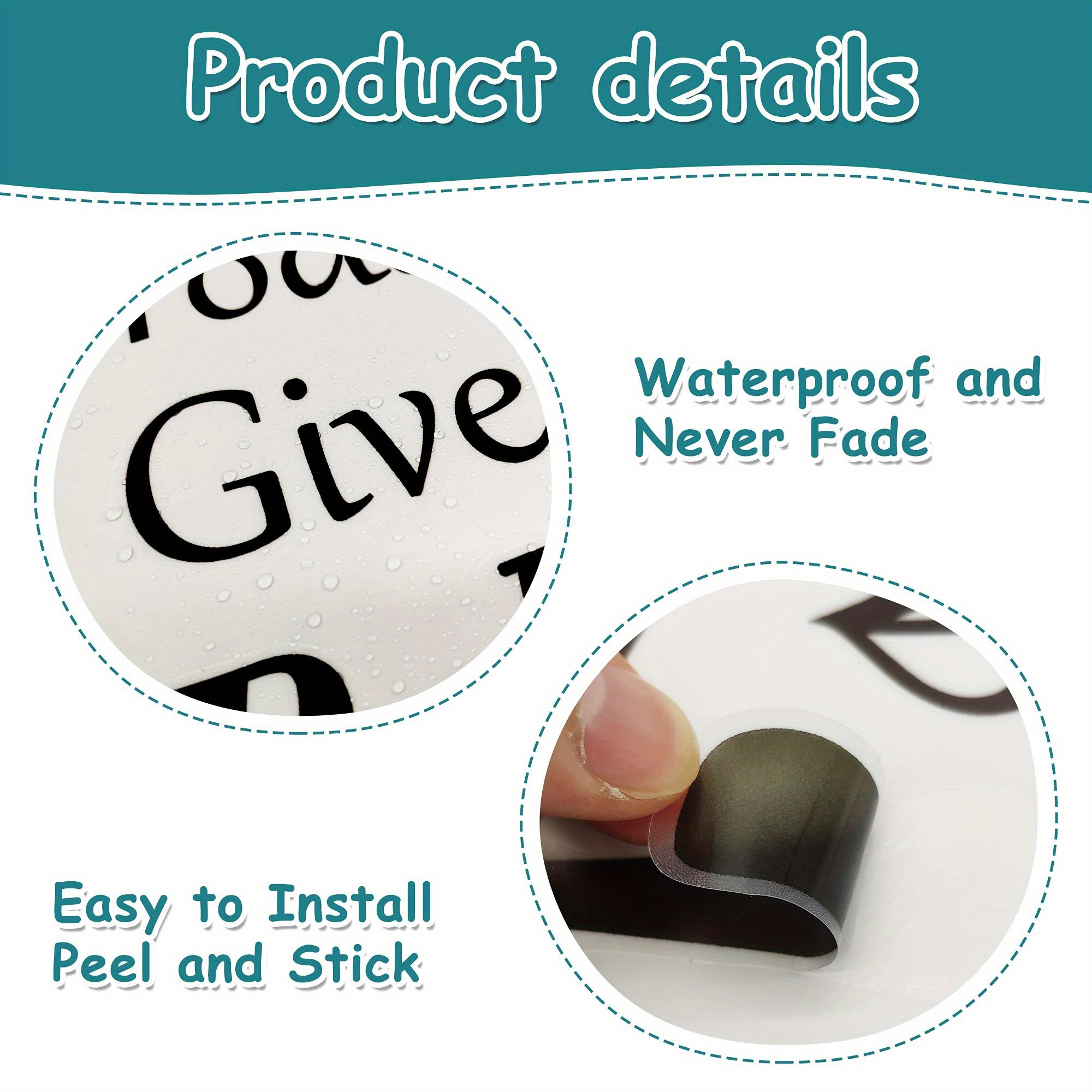 Inspire Home Removable Wall Decals Positive Words Temu