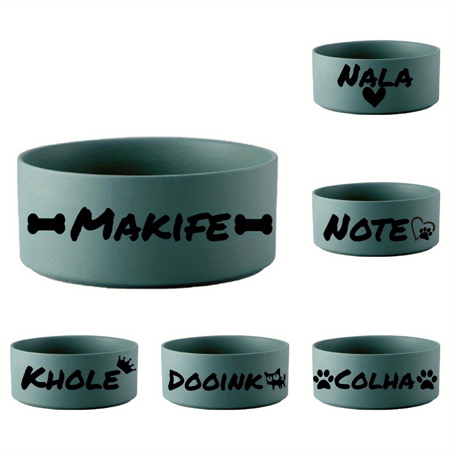 Personalized Ceramic Dog Bowl Custom Pet Name Non slip No - Temu New ...