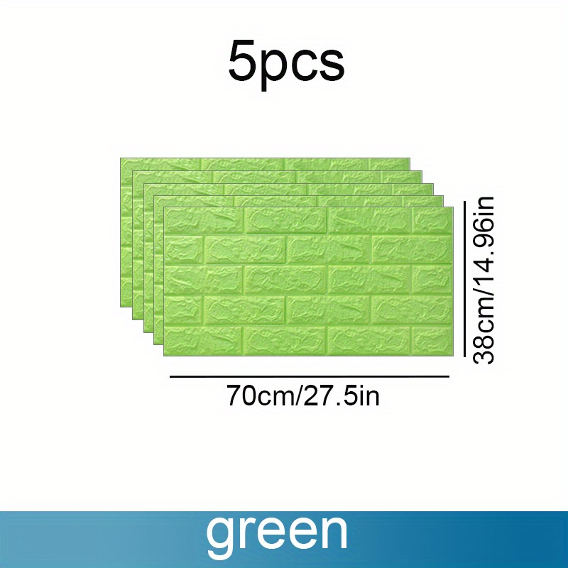  JINHECH - Vinilo adhesivo para pared con diseño de cisne de  bambú verde en 3D, autoadhesivo, impermeable, PVC, 30.3 x 78.7 in :  Herramientas y Mejoras del Hogar